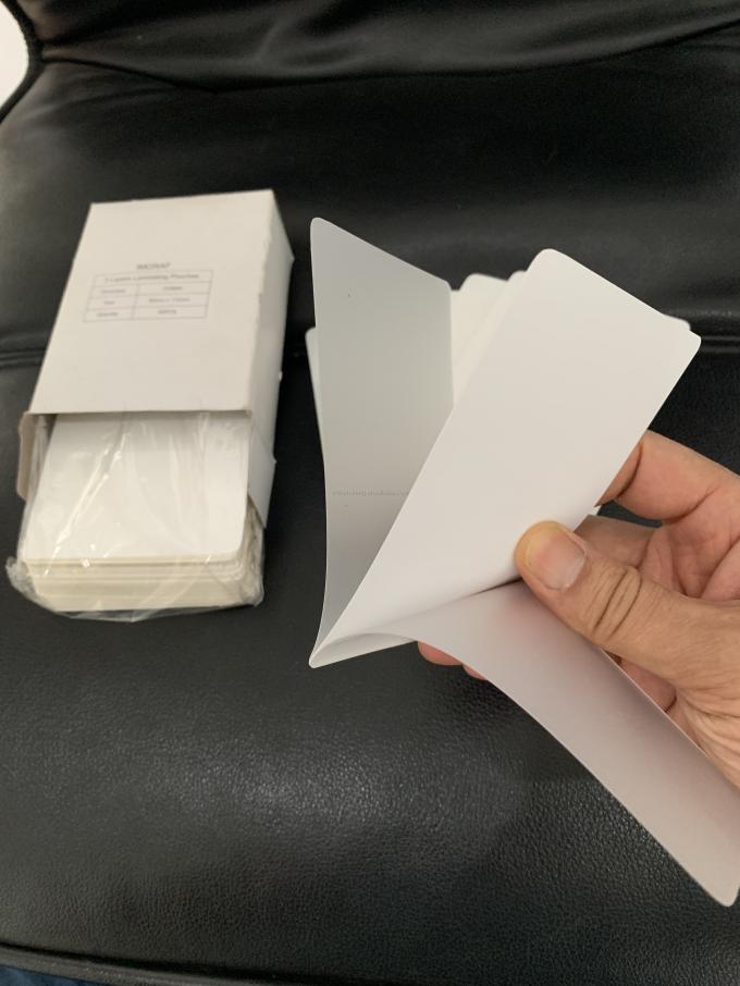 54x86mm ID CARD three 3 layers laminating pouches with White Inserts